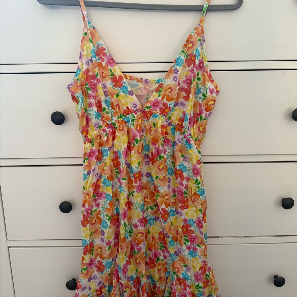 Floral Plunging Multicolor Sundress